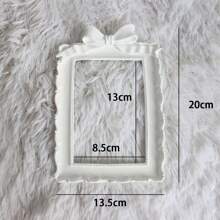 Marco de fotos circular de poliresina con decoración de lazo, para decoración del hogar y utilería de fotografía - Multicolor - Ver 12