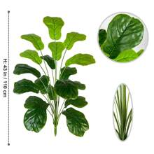 1pc 60-110cm New Artificial Fiddle Leaf Fig Ficus Tree Branch Green Plastic Leaves Modern Realistic Touch Fake Plant Indoor Outdoor Decor Faux Plant For Home Office Garden Room Decoration Gifts Birthday Graduation