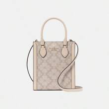 Kate Spade 女士迷你托特包 黑桃花风琴包 小号托特包 - 女士别致斜挎包，米色 KJ694250