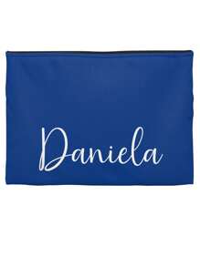 Customized Black Makeup Bag, Personalized Accessories Bag, Bridal Party Gift, Bridesmaid Gift, Women's Makeup Bag, Customized Toiletry Bag, Makeup Brush Storage Bag, Travel Essential Makeup Bag, Daily Commuter Bag