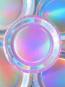 Piatti monouso in carta argento con laser, 7/9 pollici, forniture per feste, piatti monouso per feste, decorazioni per feste, feste di compleanno, regali per feste, decorazione per eventi e celebrazioni