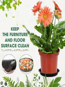 16-Piece Round Plastic Planter Mat - Water Permeable, Plant Tray For Indoor And Outdoor Use, Soil Trap For Planters, Includes Four Sizes