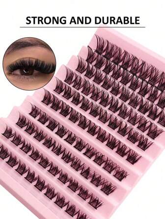 120 簇仿貂皮单根睫毛延长，DIY 单根睫毛自然外观纤细睫毛延长蓬松可重复使用假睫毛