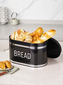 NYKAINMAN 4-teiliges Set aus Brot, Tee, Kaffee, Zucker, Aufbewahrungsgläser, Küchen Vorratsdose mit Verschluss - Schwarz - Übersicht 4