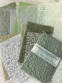 16 sztuk/opakowanie Naturalna tekstura Pusty wzór Dekoracyjne arkusze papieru, DIY Tło Dekoracja