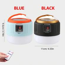 1 个 1000W 太阳能 LED 应急灯泡，高容量 3 级调光，100 平方米明亮照明，IPX4 防水 + USB 快速充电，便携式遮光备用灯，夜市/露营帐篷灯和移动电源