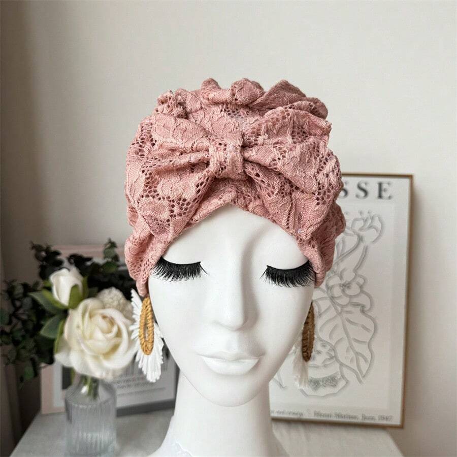 Lace Non-Waterproof Swimming Cap, Comfortable Breathable Fashion Large Head Circumference Cap Suitable For Long Hair, Ideal For Spa, Vacation, Beach Photography