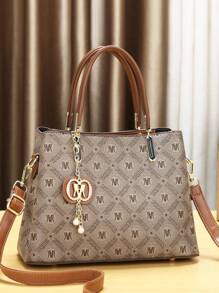 Printed Women's Shoulder Bag, Personalized All-Match Handbag & Crossbody Bag - Yellow - View 6