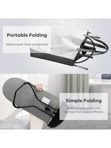 Baby Bouncer,Baby Swing, Portable Baby Bouncer Seat For Babies 0-18 Months, 3 Modes Of Use With Rocker And Stationary Options, Infant Rocker Chair With Hanging Toys,Baby's Birthday Gifts And Christmas Gifts,Comfort Rocking Chair,Hands Free Mom,For Infants And Toddlers, Baby Bouncer Seat, Baby Comfort Seat, Comfortable Baby Item, Soft,Newborn Gift,Baby Christmas Gift - Màu Xám nhạt - Xem 4