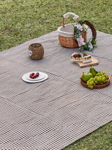 1pc Plaid Printed Picnic Blanket Tablecloth, Outdoor Picnic Supplies Decor