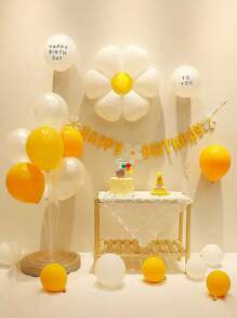 Birthday Party Decoration Balloon Arrangement Daisy Banner And Bunting Set - Multicolor - View 8
