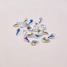 20pcs/Set Crystal AB Colour Glass Crystal Waterdrop Pendants/Austria Style Crystal Glass Teardrop/DIY Crystal Pendants/DIY Glass Beads For Bracelet/Anklet/Necklace/Earrings Jewelry Makings/DIY Keychain/DIY Christmas Gifts/DIY Jewelry Accessories&Ornaments