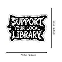 1PC Community Library Advocate Sticker, Decals Blending Bookish Aesthetics With Civic Activism, Designed For Water Bottles, Laptops & Community Boards To Promote Library Funding Initiatives - Multicolor - View 8