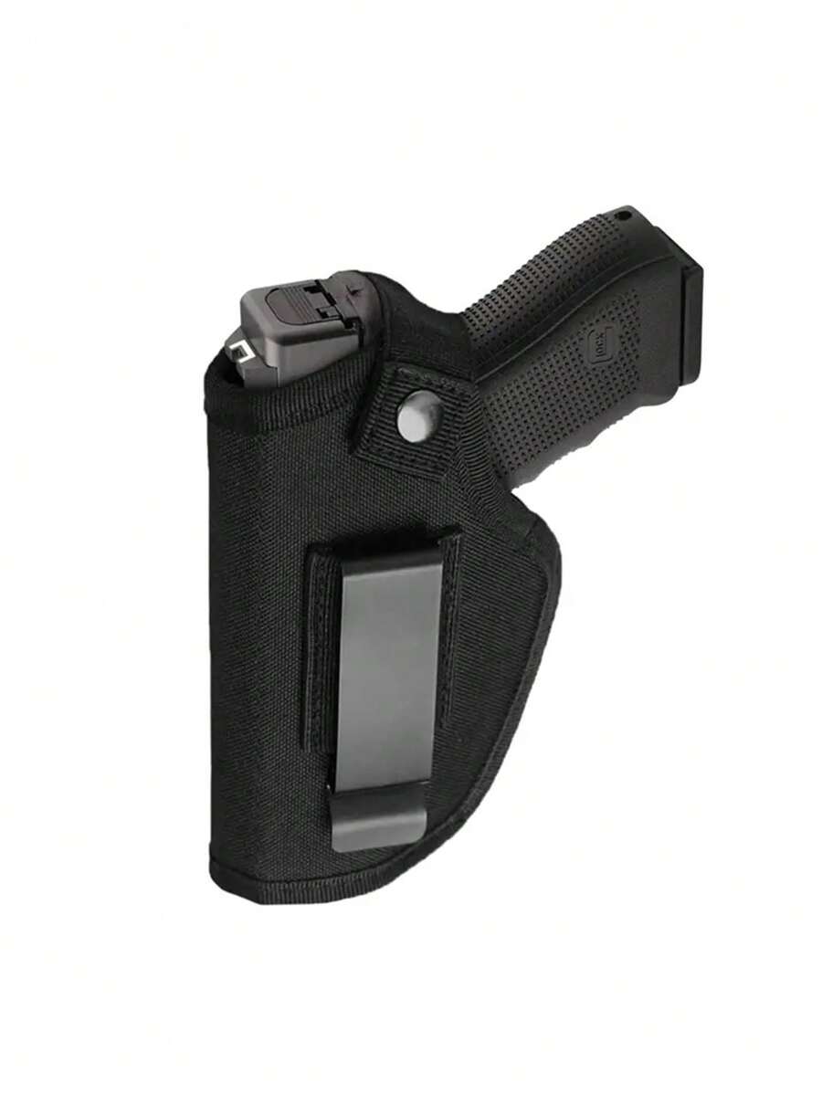 1 件多功能隐蔽式腰带枪套 - 适用于左手和右手、紧凑型和微型手枪、可调节、1000D 尼龙材料、安全按扣闭合