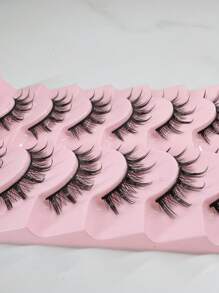 7 Pairs Anime Manga Lashes For Japanese Cosplay | Little Devil Style Asian False Eyelashes | Natural-Looking 8-13mm Length | Featherlight & Reusable (Daily Wear/Costume)