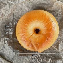 3件套，逼真面包法棍牛角包系列，华夫饼贝果PU材质欧式苏打面包模型法棍糕点吐司袋节日派对用品摄影仿真面包道具礼物生日毕业 - 多色 - 查看 11