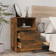 VidaXL Bedside Tables 2 Pcs Smoked Oak Engineered Wood