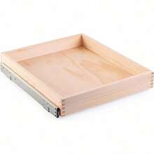 Pull Out Cabinet Drawer, 20"W X 21"D Soft Close Slide Out Wood Drawer Storage Organizer For Kitchen, Requires At Least 20.5" Cabinet Opening, Finished, Bottom Assembly