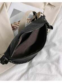 Fashionable & Versatile Waist Bag/Chest Bag, Unisex Design, Available All Year Round - Black - View 5