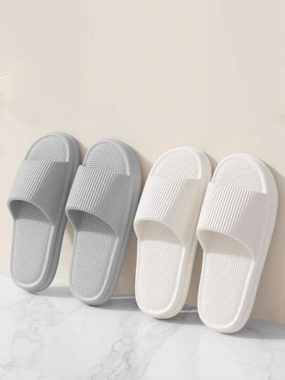 Men's And Women's Universal Summer EVA Slippers, Non-Slip Indoor Bathroom Shower Slippers, Light And Comfortable