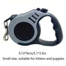 Correa retráctil para perro de doble botón duradera - Material de poliamida, freno y bloqueo de un solo clic, agarre cómodo, correa extensible de 10 pies para perros medianos a grandes - Sin necesidad de batería - Adecuado