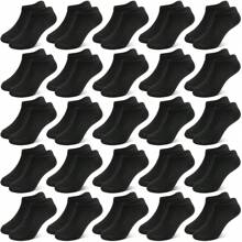 20 Pairs Unisex Thin Breathable Comfy Deodorant Sweat-Absorbing Low Cut Ankle Socks, Casual Plain Color Socks, Children's Socks & Hosiery For Summer Spring, Summer, Autumn And Winter Sockss - Multicolor - View 1