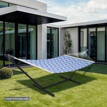 Blue Waves Portable Double Outdoor Hammock - 450lbs Capacity, Quick Dry, With Hardwood Spreader Bar - 藍色 - 查看 2