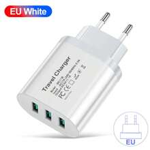 XJDR 1 st. 3-in-1-oplader compatibel met iPhone 15 14 13 12-oplader Supersnelle oplader Drie-poorts USB-wandlader