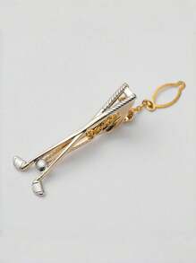 1pc Fashionable Key-Shaped Tie Clip For Men - Durable Copper Material, Suitable For Business & Casual Wear, Ideal Gift, Daily Wear, Guitar, Ship, Plane, Golf Ball, Music Note - Tie Clip - View 12
