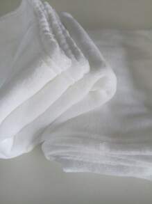Kit 2 Plain Blankets For Baby Girl Boy Microfiber Fleece Blanket 100x80 Cm - trắng - Xem 2