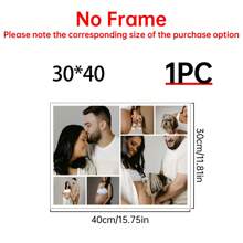 Custom Canvas Collage Photos With Your Photos Poster, Personalized Canvas Wall Art Collage Photo Printing Canvas Decorative Painting, Suitable For Valentine's Day Home Wedding, Home Decoration Collage Painting - 6 Photos, Unframed Gifts Birthday Graduation