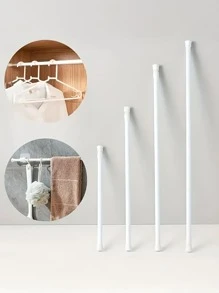 1 pieza Barra de cortina ajustable de tensión, barra extensible organizadora de armario - Barra extensible, barra de acero y plástico resistente sin perforación, para ducha, armario, ventanas, toallero - Accesorios para el hogar