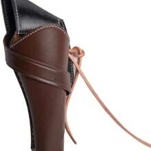 Full Grain Buff Leather Western Gun Holster Cross Draw Holster 22 .38/357 .44/45 Handtooled Cowboy Cal Revolver Gun Western Holster Fit 4" To 6" Revolver Holster
