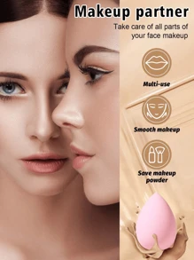 45pcs/Set Makeup Brush Set: Includes 20pcs Makeup Brushes - Foundation Brush, Powder Brush, Eyebrow Brush, Blush Brush, Highlighter Brush, Eye Shadow Brush, Eyelash Brush, Eyeliner Brush, Contour Brush, Detail Brush, Nose Shadow Brush, Face Brush + 1 Makeup Bag + 3 Makeup Sponges + 5 Powder Puffs + 10 Fingertip Powder Puffs + 3 Mini Makeup Sponges + 1 Brush Cleaning Tray, Suitable For All Skin Types, Summer Makeup Essential,Brush Set,Makeup Brush Kit,Make Up Brush Set,Make Up Set Complete,Makeup Brush Set,Complete Makeup Kit,Brush Kit,Brushes Makeup Set,Makeup Gift Set - Pink - View 6