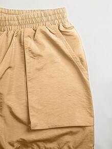 Pantalones Cargo Impermeables para Mujer - ¡Prepárate para la Semana Santa! Pantalones Técnicos con Bolsillos Impermeables, Tela Ligera Multiestacional para Aventuras de Primavera y Día del Niño - Albaricoque - Ver 5