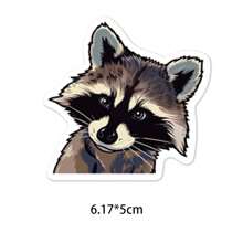 SCXXBSW 50pcs Cartoon Raccoon Fun Graffiti Stickers Self-Adhesive Desktop Phone Cases Notebook Waterproof Stickers - Multicolor - View 2