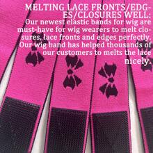 2-20PCS Elastic Bands For Wig, Lace Melting Band To Lay Edges, Wig Band For Keeping Wigs In Place,Elastic Band For Lace Frontal Melt - Hot Pink - View 5
