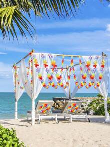 Set de 3 coronas hawaianas - Cinta de flores colorida para fiestas, accesorios para fotos y decoración del hogar | Diseño de flores de colores múltiples perfecto para celebraciones y ocasiones festivas, decoración de fiesta hawaiana, corona de flores hawaiana de elegante color arcoíris, suministros para fiesta hawaiana luau, banner de guirnaldas hawaianas, coronas de seda de Hawai para bodas, decoraciones de cumpleaños en la playa, decoraciones de bodas - Multicolor - Ver 5