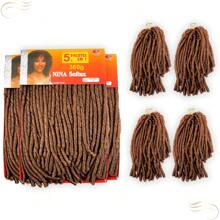 Cabelo Nina Softex 360g Pacotão 5x1 Fibra Japonesa Cacheada Crochet Braids - Caramelo - Visão 4