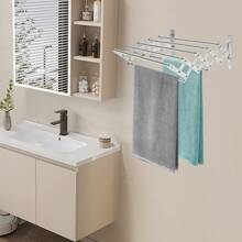Wall Mounted Clothes Dryer, Clothes Hanger Rack, Retractable Clothes Rack