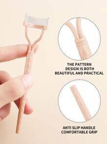 1 pieza Separador de pestañas con patrón de diamante, herramienta profesional de maquillaje de ojos para maquillaje diario, ayuda a separar las pestañas