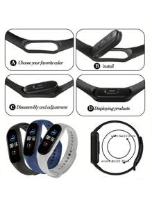 سوار ساعة من السيليكون متوافق مع شاومي Mi Band 3/4/5/6/7/8/9، من خامة جلدية صحية وقابل للتنفس ومقاوم للماء للرياضة، سوار قابل للتعديل، موديل كاجوال وعصري مناسب للاستخدام اليومي والأعياد والحفلات والمنزل والهدايا، إكسسوارات ساعة ذكية