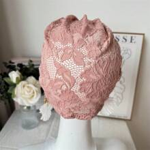 Lace Non-Waterproof Swimming Cap, Comfortable Breathable Fashion Large Head Circumference Cap Suitable For Long Hair, Ideal For Spa, Vacation, Beach Photography