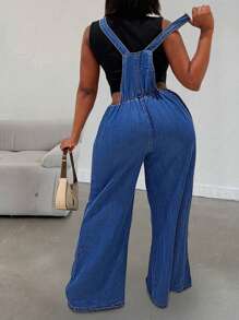 Women's Casual Denim Overall Jumpsuit  Christmas Outfit Women,Winter Clothes For Women New Years Outfit Women Vacation Outfits Women Birthday Dresses For Women Y2k Pants Baggy Jeans Women Suitable For Vacations, Travel, Daily Wear, Leisure, Work, Parties, Holidays, Outings, And Camping. - 深藍色 - 查看 6