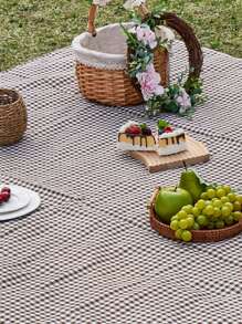 1pc Plaid Printed Picnic Blanket Tablecloth, Outdoor Picnic Supplies Decor