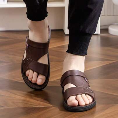 Erkek Moda Açık Burunlu Nefes Alabilen Sandaletler, Rahat Kaymaz Dayanıklı Günlük Plaj Su Ayakkabıları, Erkek Açık Hava Ayakkabıları