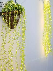 1 颗树形 LED 氛围灯非常适合圣诞节、庭院、婚礼、卧室和门廊装饰（不含电池）、圣诞礼物、假日办公室、卧室、酒店、派对、餐厅装饰、假植物 - 綠色 - 查看 4