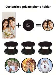 Soporte de teléfono plegable y telescópico con personalización de patrón y foto, regalo de cumpleaños, regalo festivo, regalo del Día de San Valentín