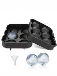 1PC 4/6 Grid Whiskey Ice Ball Making Tray With Lid Round Ice Cube Tray Kitchen Ice Tray Silicone Mold Big Sphere Whiskey Ice Cube Tray For Beverage Beer Cocktail - Multicolor - View 16