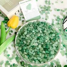0.11/0.55/1.1lb Natural Green Dōlingyù (Nephrite Jade) Gravel, Polished Crystal Stones, For Jewelry Making, Wishing Bottles, Indoor Plant Pots Filler, Garden Decor, Fish Tank Decor, Holiday Home Decor